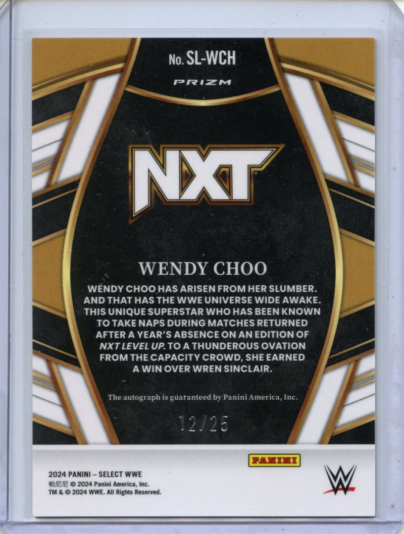 2024 Panini Select WWE Wendy Choo Signature Selections Tie-Dye 12/25