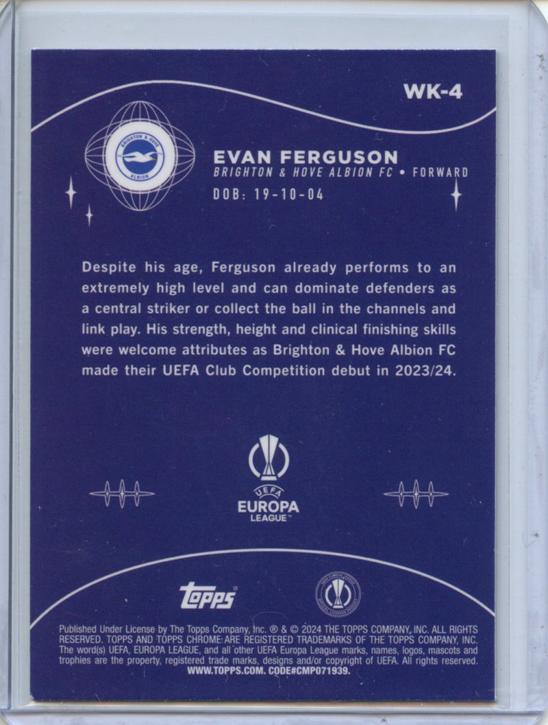 2023-24 Topps Chrome UEFA Evan Ferguson Wonderkids
