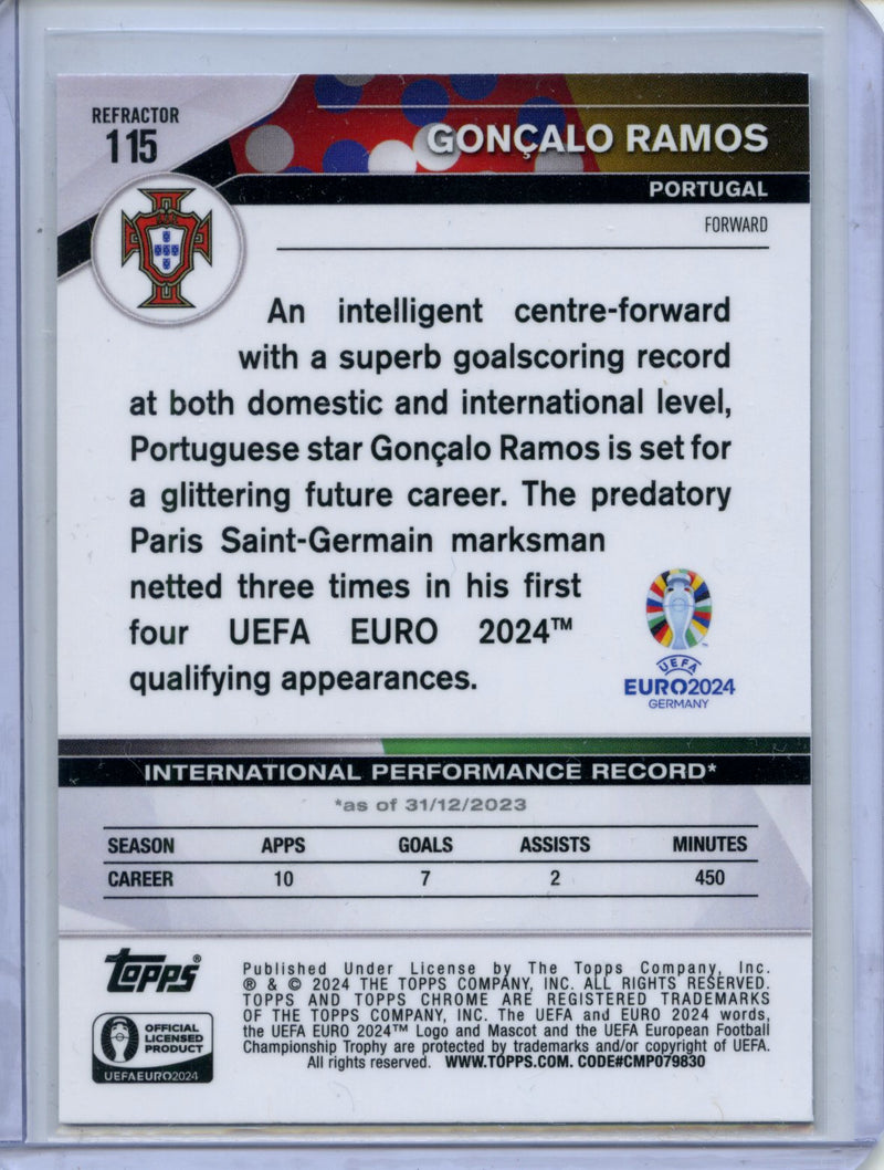2024 Topps Chrome UEFA Euro Goncalo Ramos Refractor
