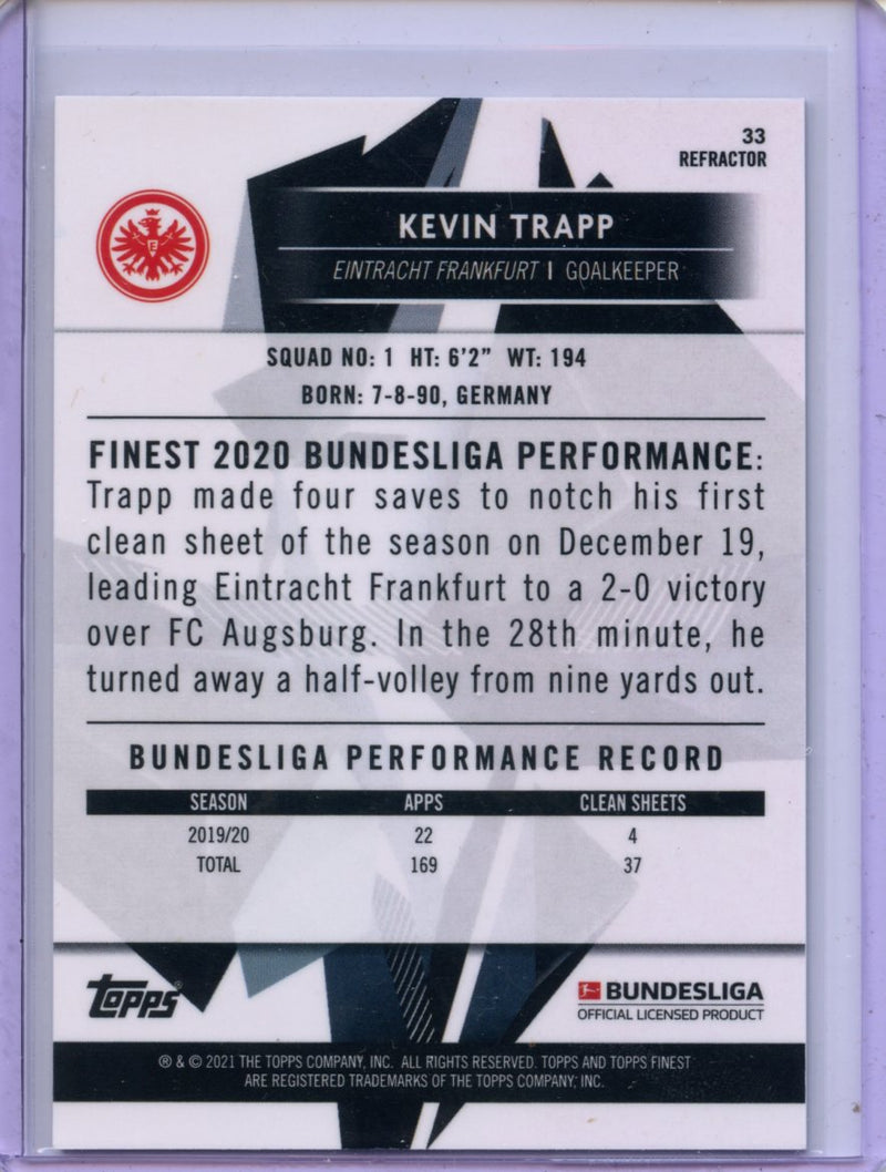 2020-21 Finest Bundesliga Kevin Trapp Refractor