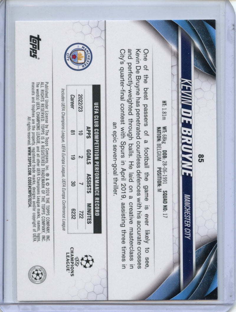 2023-24 Topps UEFA CC Kevin De Bruyne Inferno Foil
