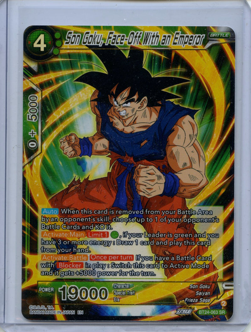 Son Goku, Face-Off With An Emperor - Beyond Generations BT24-063 SR Foil