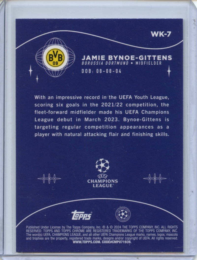 2023-24 Topps Chrome UEFA Jamie Bynoe-Gittens Wonderkids