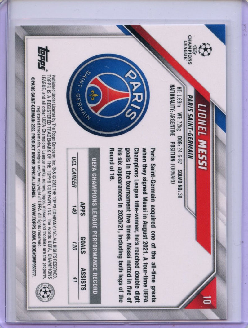 2021-22 Topps UEFA Champions League Lionel Messi