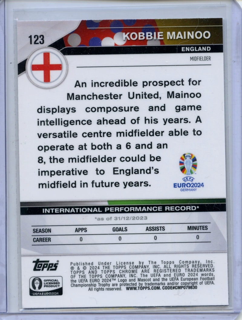 2024 Topps Chrome UEFA Euro Kobbie Mainoo