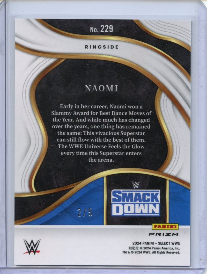 2024 Panini Select WWE Naomi Ringside Green 2/5