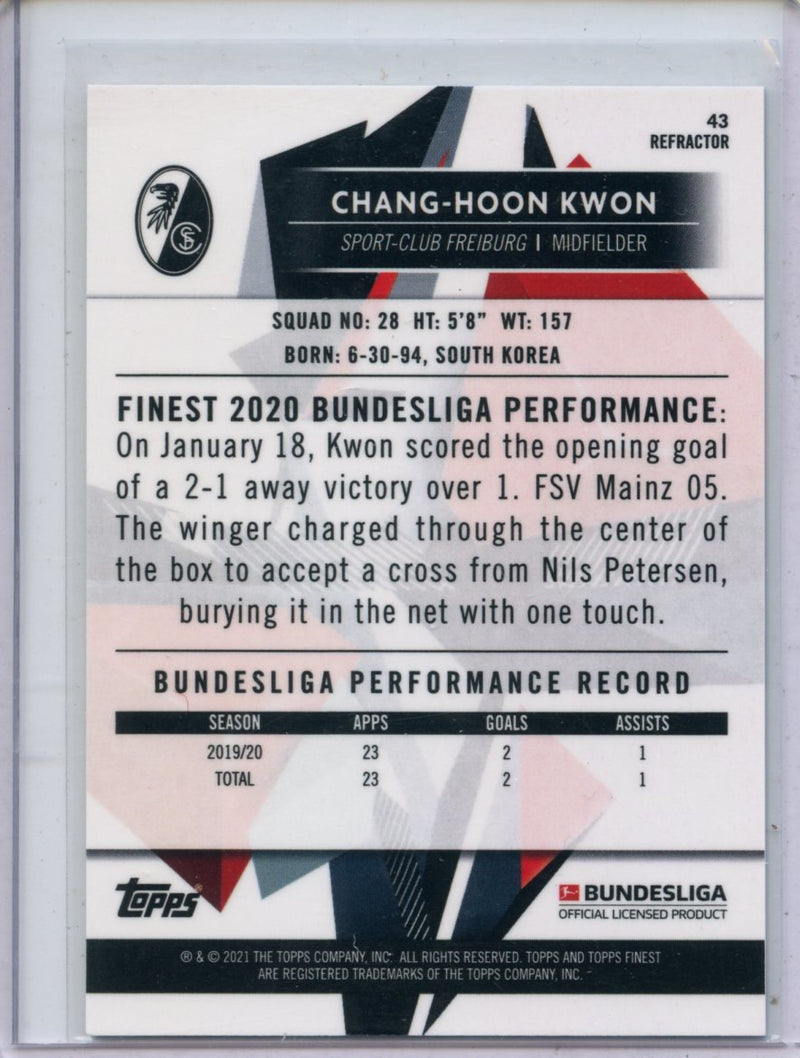 2020-21 Finest Bundesliga Chang-Hoon Kwon Refractor