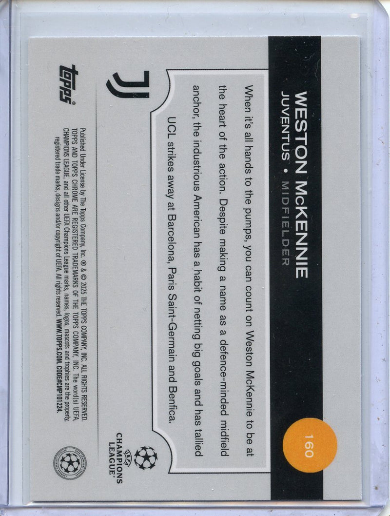 2024-25 Topps Chrome UEFA Club Comps Weston McKennie Pulsar