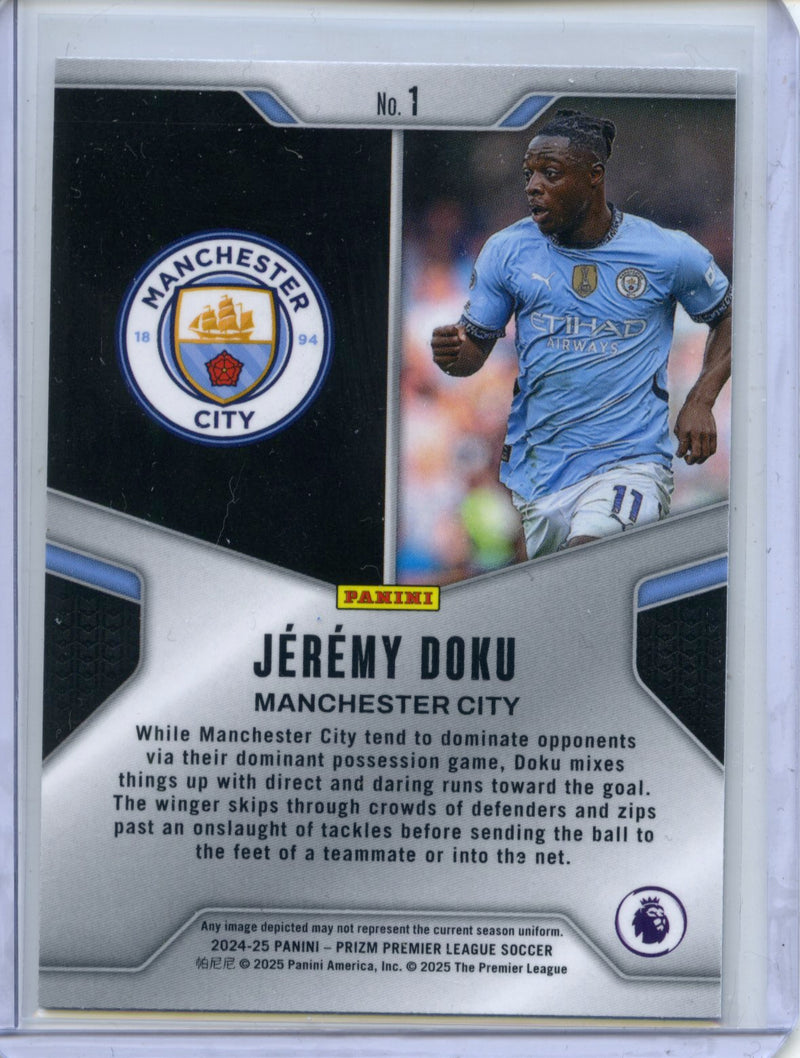 2024-25 Panini Prizm Premier League Jeremy Doku Brilliance