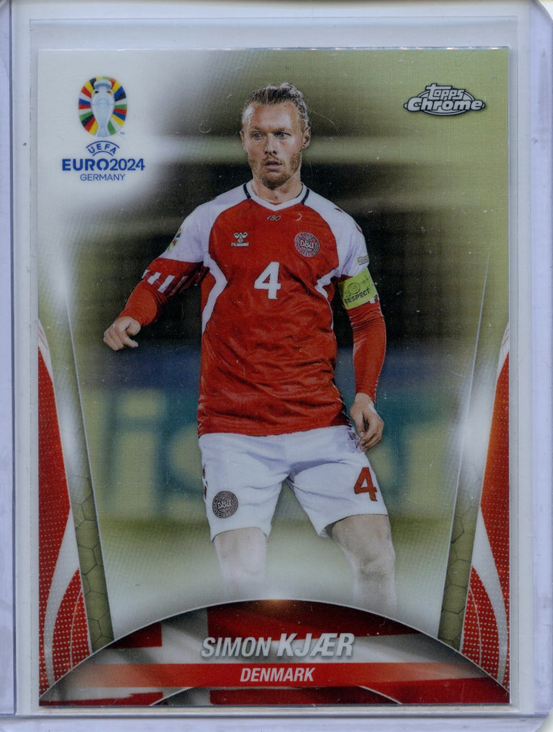 2024 Topps Chrome UEFA Euro Simon Kjaer Refractor