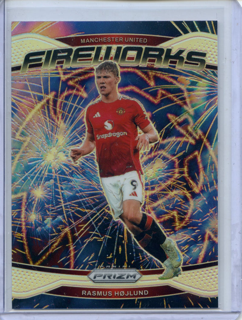 2024-25 Panini Prizm Premier League Rasmus Hojlund Fireworks Silver