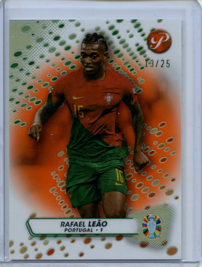 2023-24 Topps Pristine Road To Euro Rafael Leao Orange Refractor 13/25