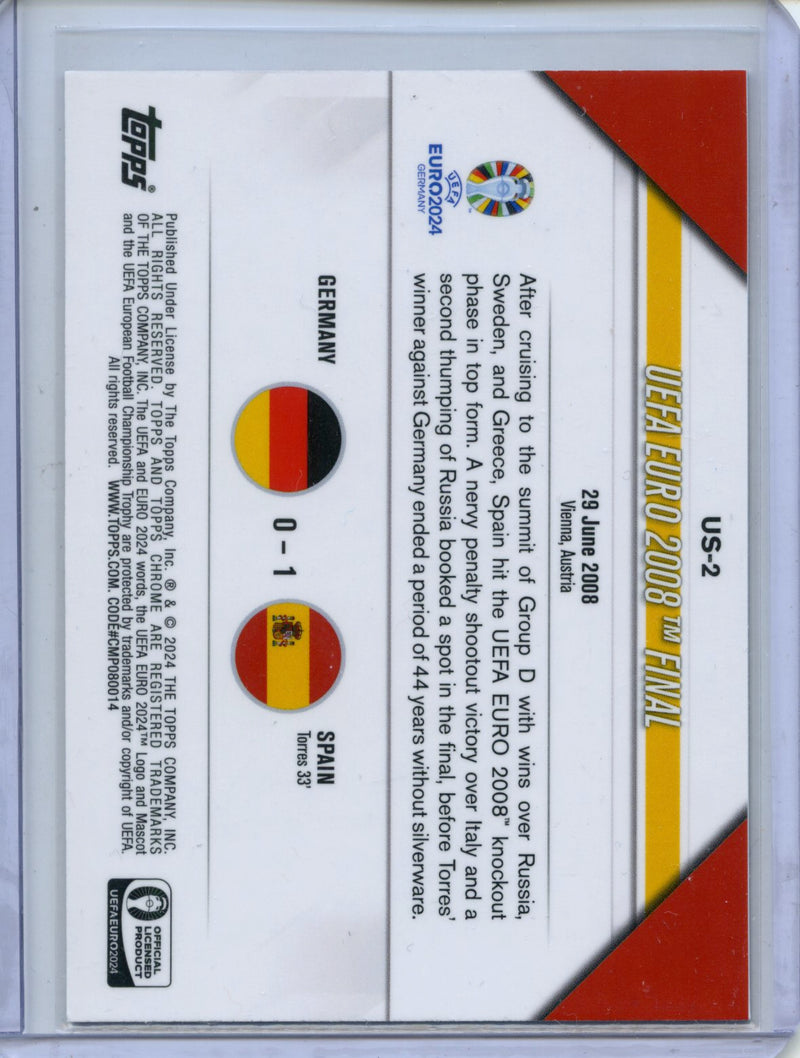 2024 Topps Chrome UEFA Euro Ultimate Showdown Spain 2008 Final