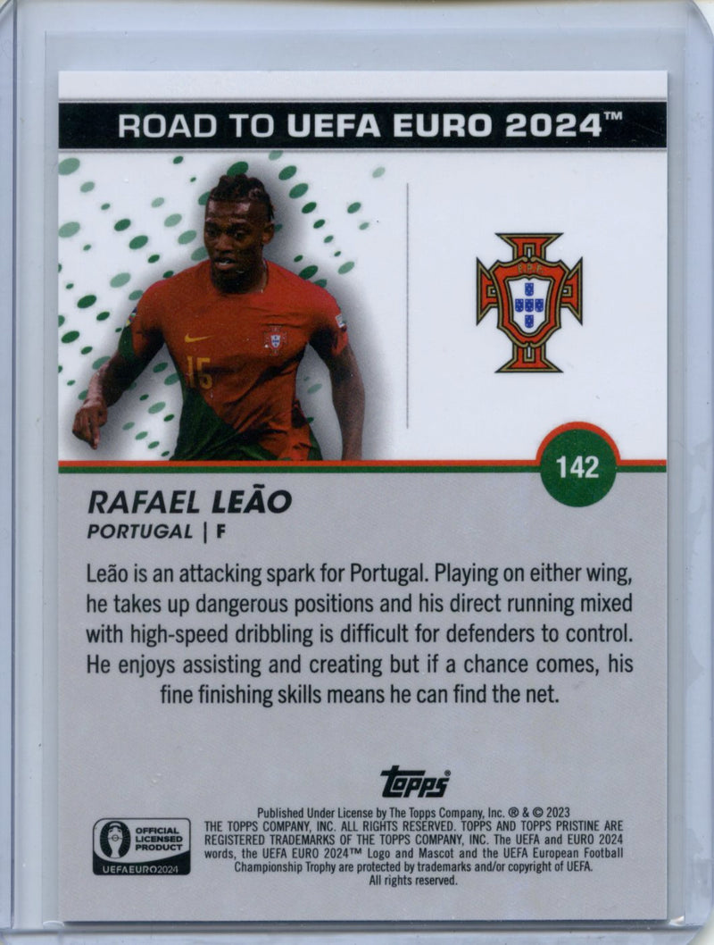 2023-24 Topps Pristine Road To Euro Rafael Leao Orange Refractor 13/25