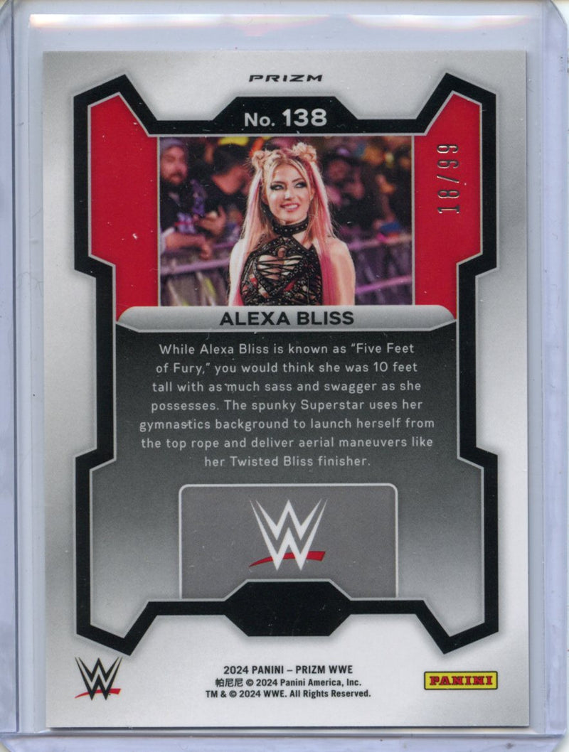 2024 Prizm WWE Alexa Bliss Orange Prizm 18/99