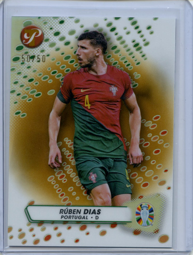 2023-24 Topps Pristine Road To Euro Ruben Dias Gold Refractor 50/50