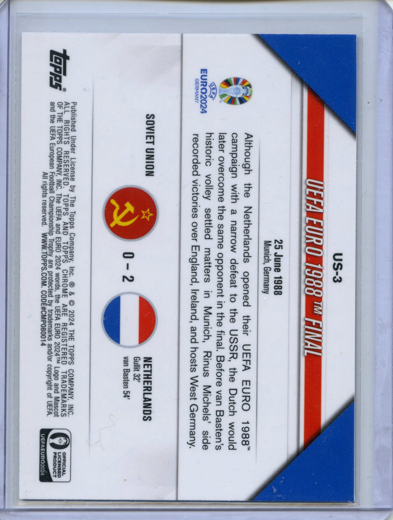 2024 Topps Chrome UEFA Euro Ultimate Showdown Netherlands 1988 Final