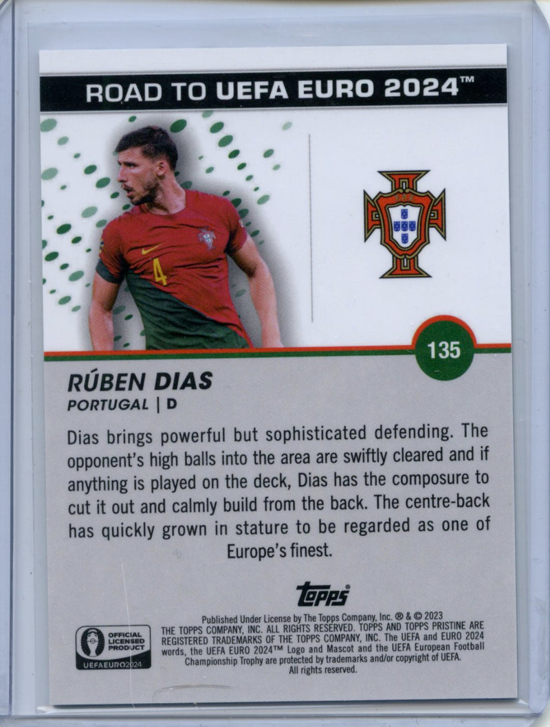 2023-24 Topps Pristine Road To Euro Ruben Dias Gold Refractor 50/50