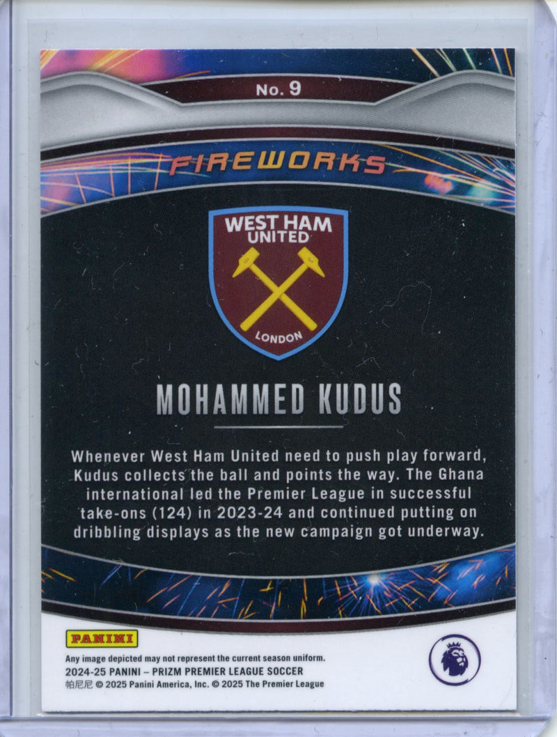 2024-25 Panini Prizm Premier League Mohammed Kudus Fireworks