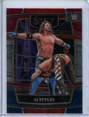 2022 Panini Select WWE Aj Styles Concourse Red & Blue