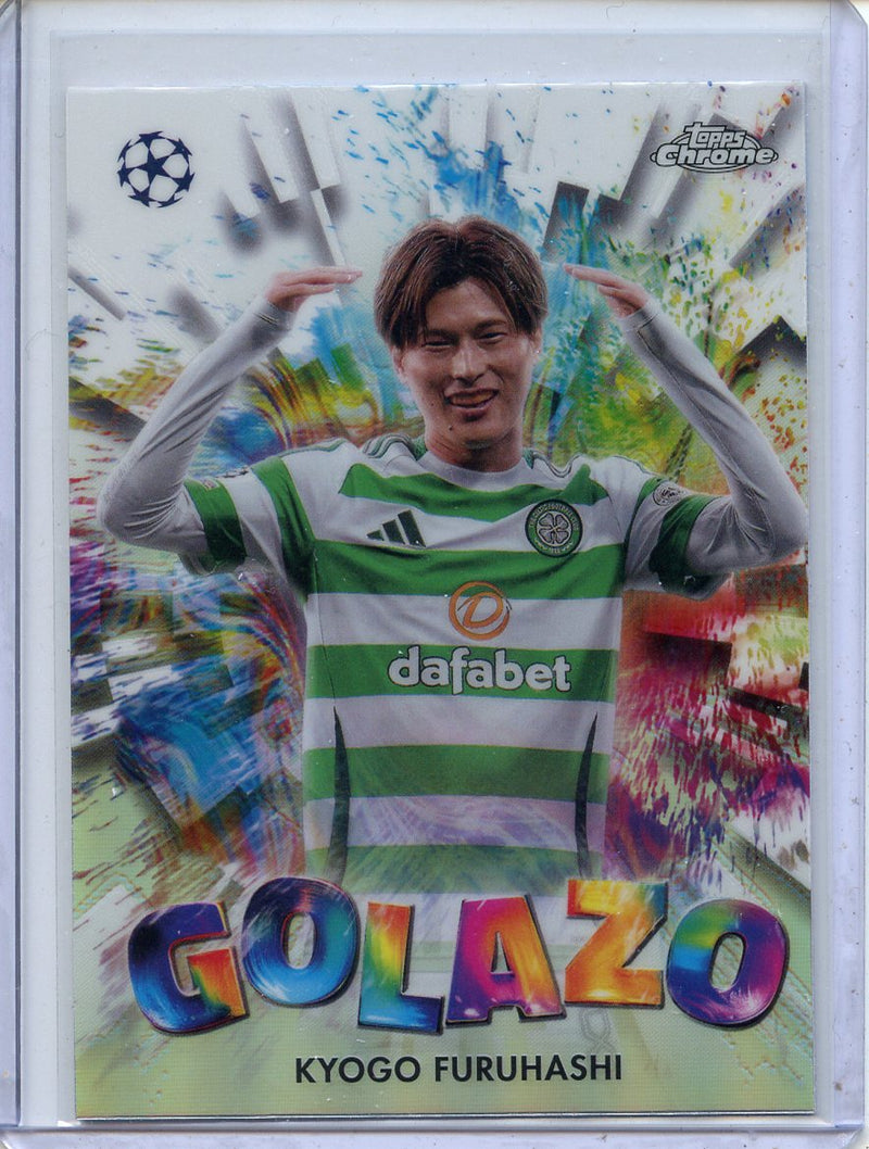2024-25 Topps Chrome UEFA Club Comps Kyogo Furuhashi Golazo GZ-3