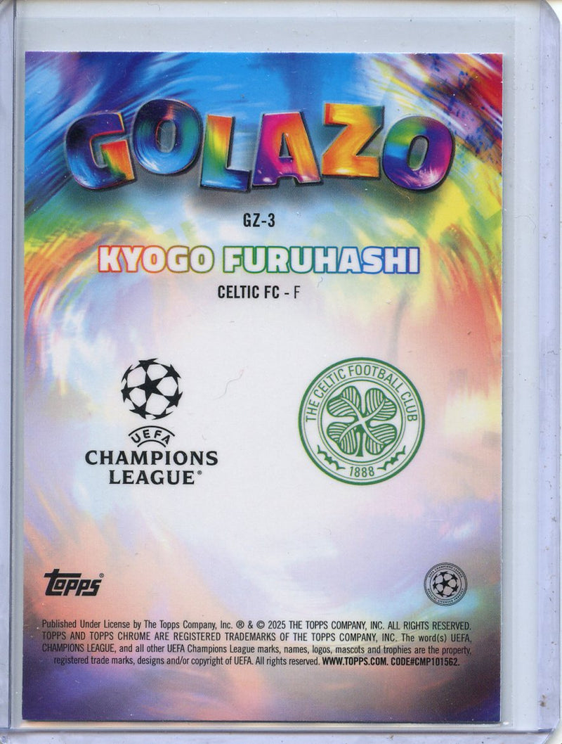 2024-25 Topps Chrome UEFA Club Comps Kyogo Furuhashi Golazo GZ-3