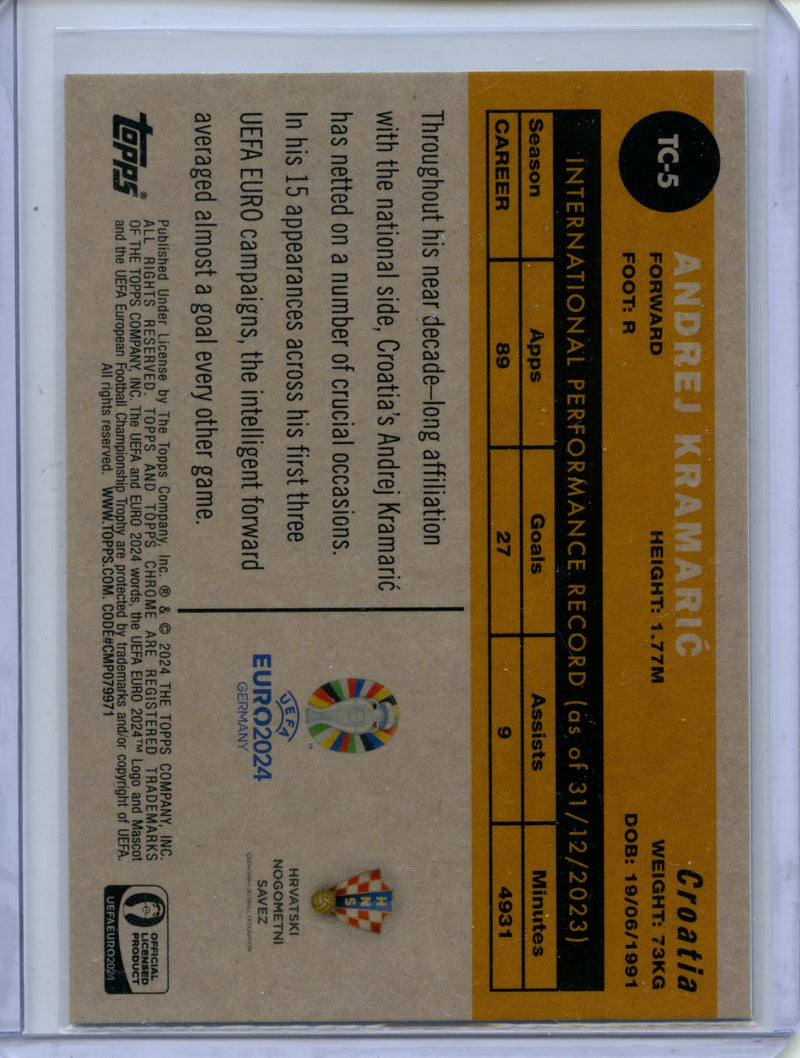 2024 Topps Chrome UEFA Euro Andrej Kramaric 1960 Topps Chrome