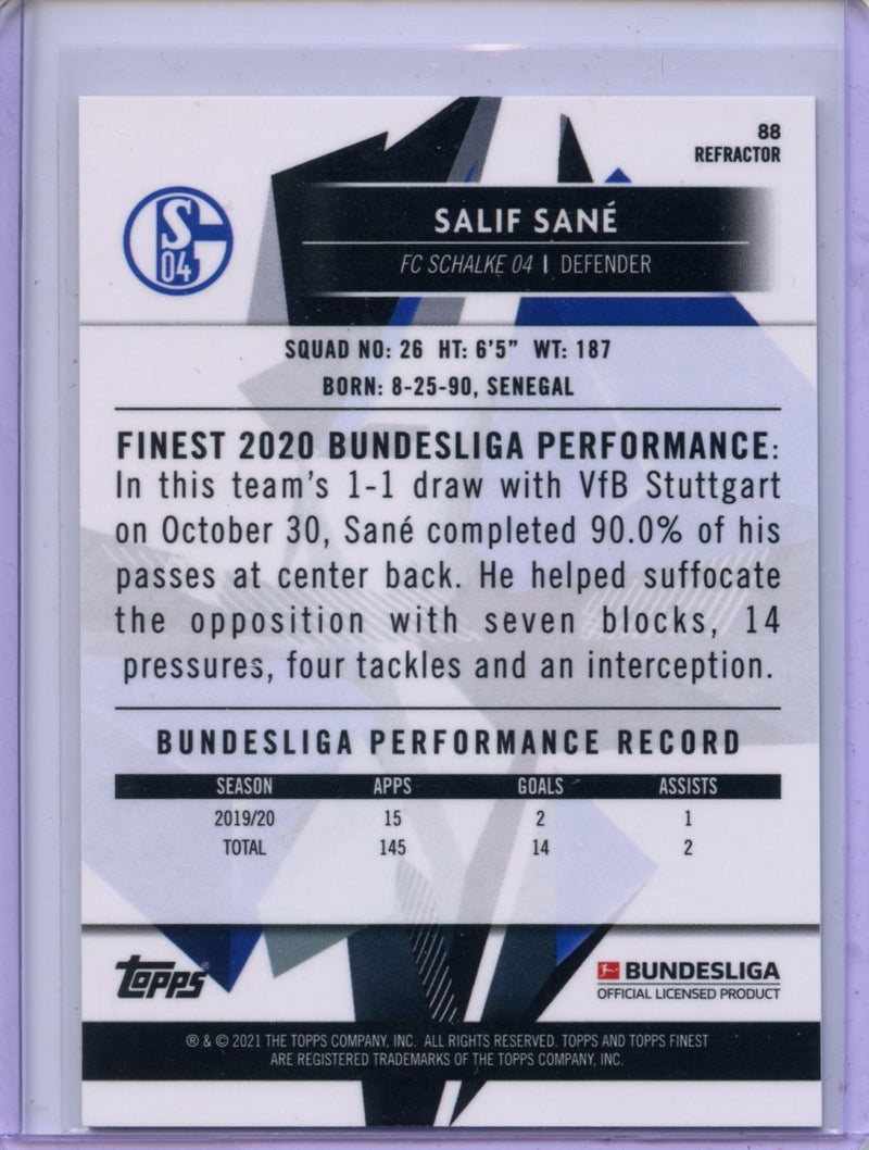 2020-21 Finest Bundesliga Salif Sane Refractor