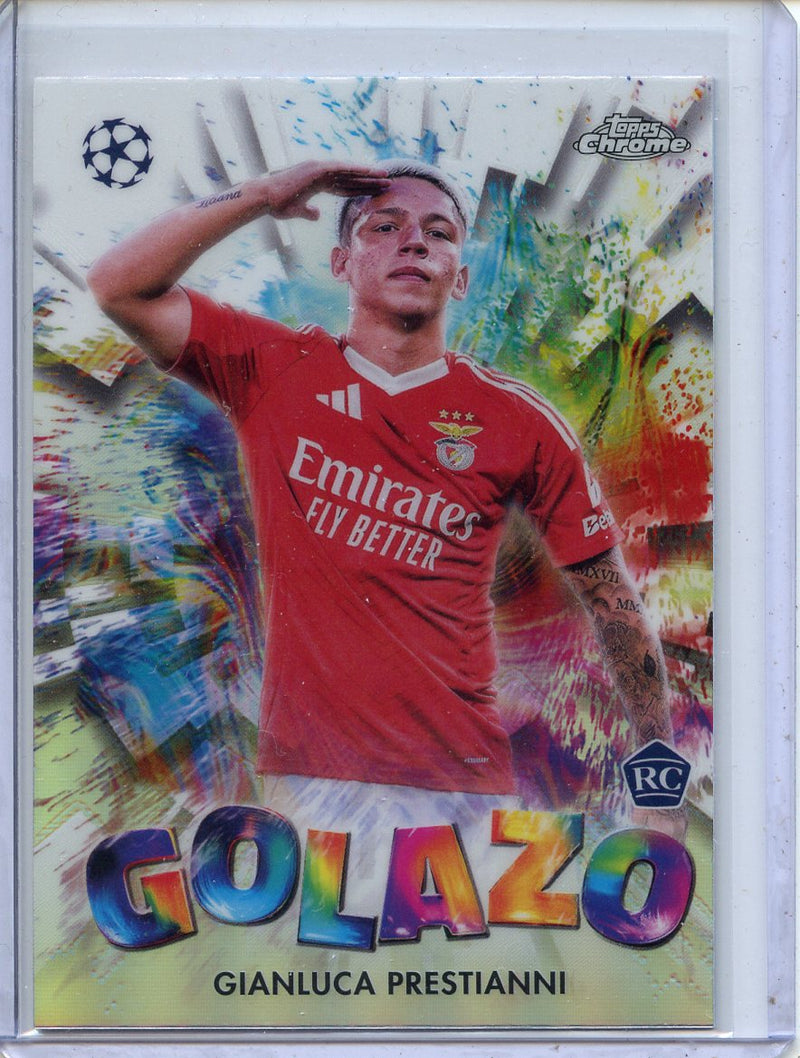 2024-25 Topps Chrome UEFA Club Comps Gianluca Prestianni Golazo GZ-5