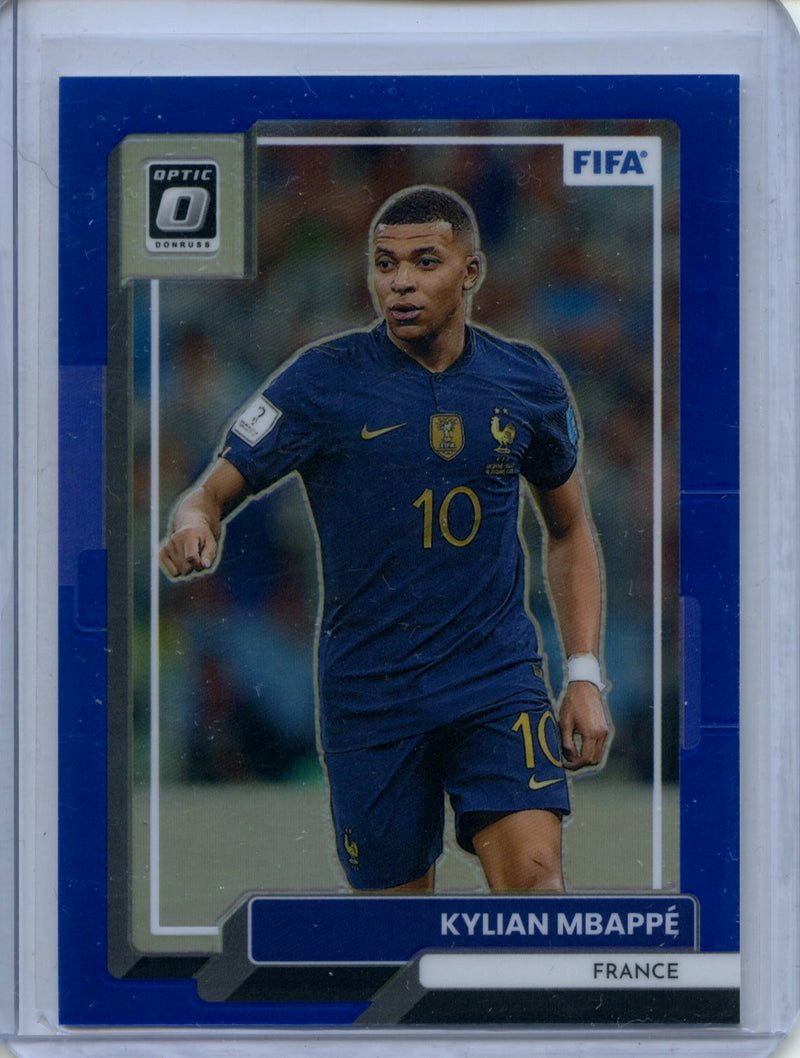 2022-23 Donruss FIFA Kylian Mbappe Optic Blue 53/99