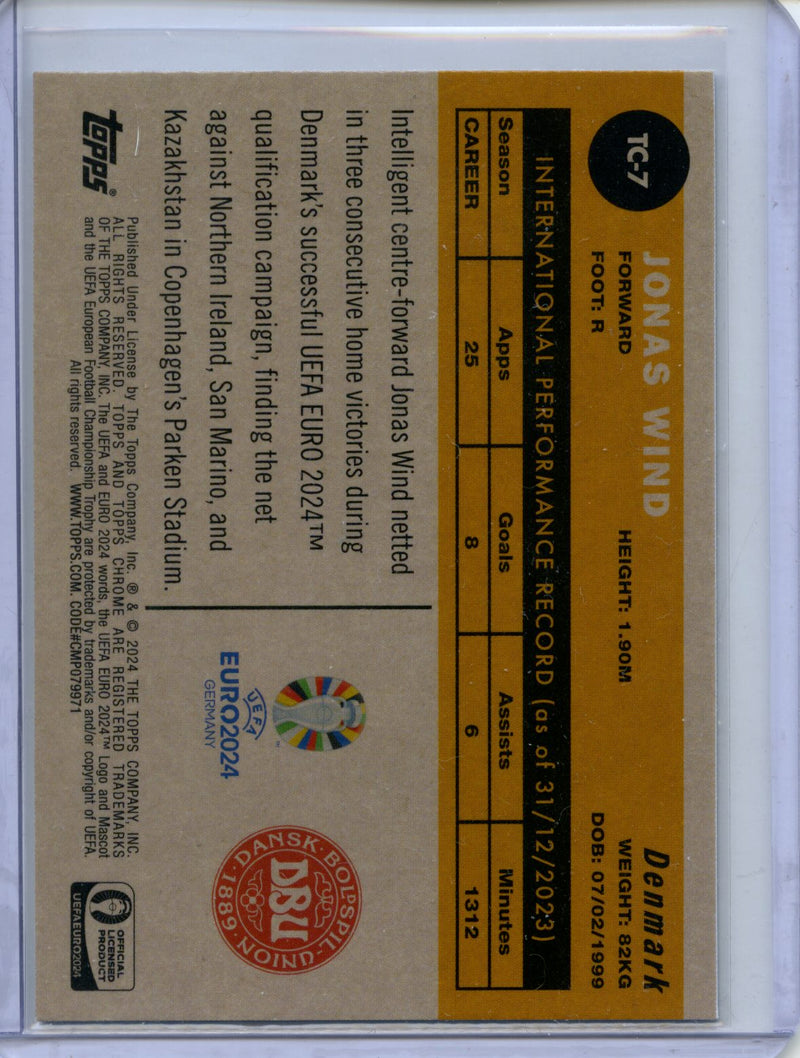 2024 Topps Chrome UEFA Euro Jonas Wind 1960 Topps Chrome