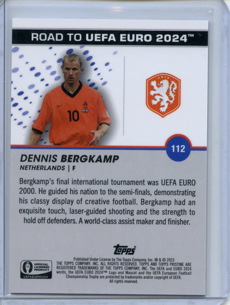 2023-24 Topps Pristine Road To Euro Dennis Bergkamp Purple Refractor 52/99