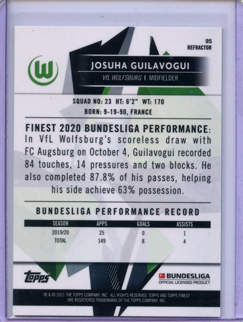 2020-21 Finest Bundesliga Joshua Guilavogui Refractor