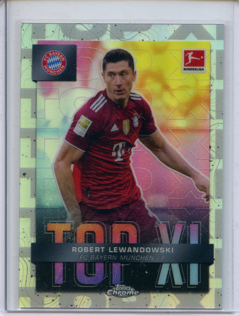 2021-22 Topps Chrome Bundesliga Soccer Robert Lewandowski Top XI