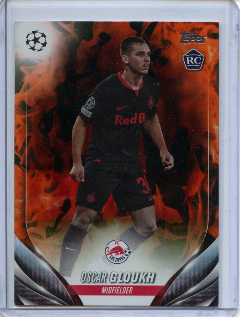 2023-24 Topps UEFA CC Oscar Gloukh Inferno Foil