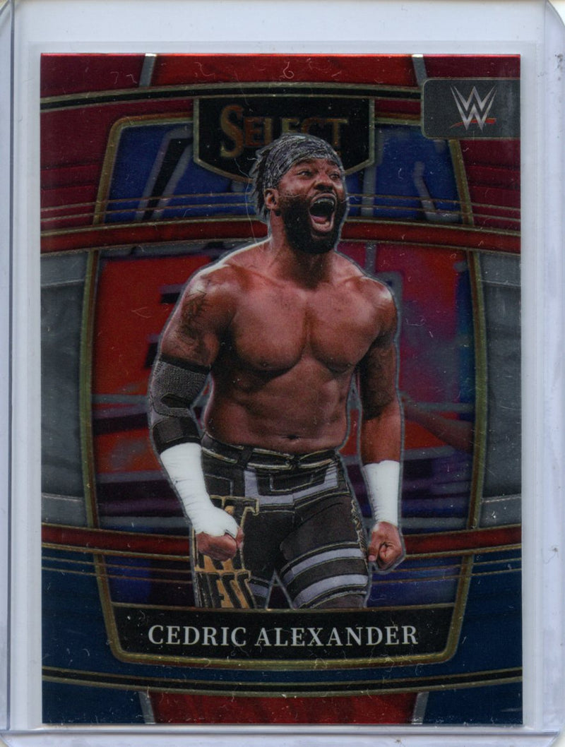 2022 Panini Select WWE Cedric Alexander Concourse Red & Blue