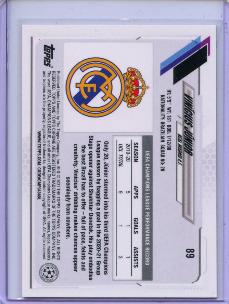 2020-21 Topps Chrome UEFA Champions League Vinicius Junior