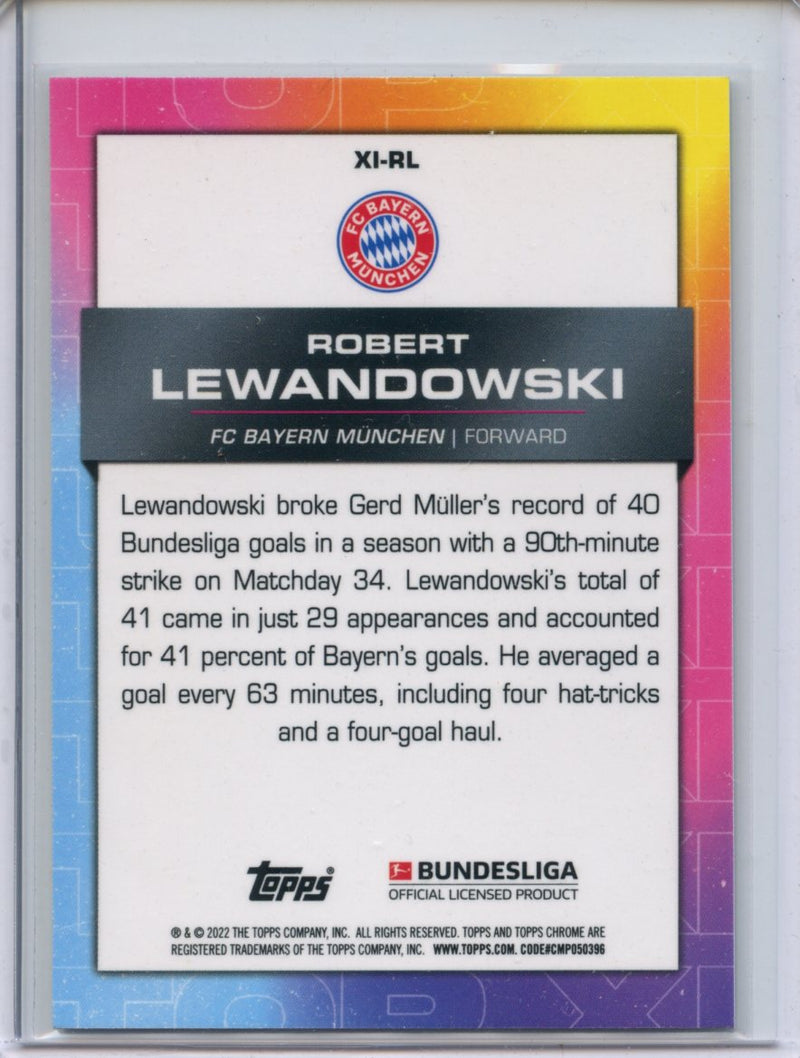 2021-22 Topps Chrome Bundesliga Soccer Robert Lewandowski Top XI