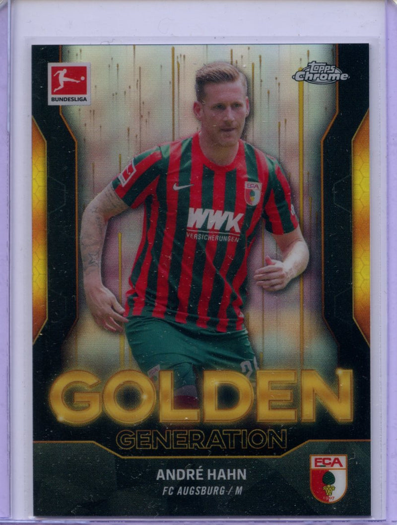 2021-22 Topps Chrome Bundesliga Soccer Andre Hahn Golden Generation