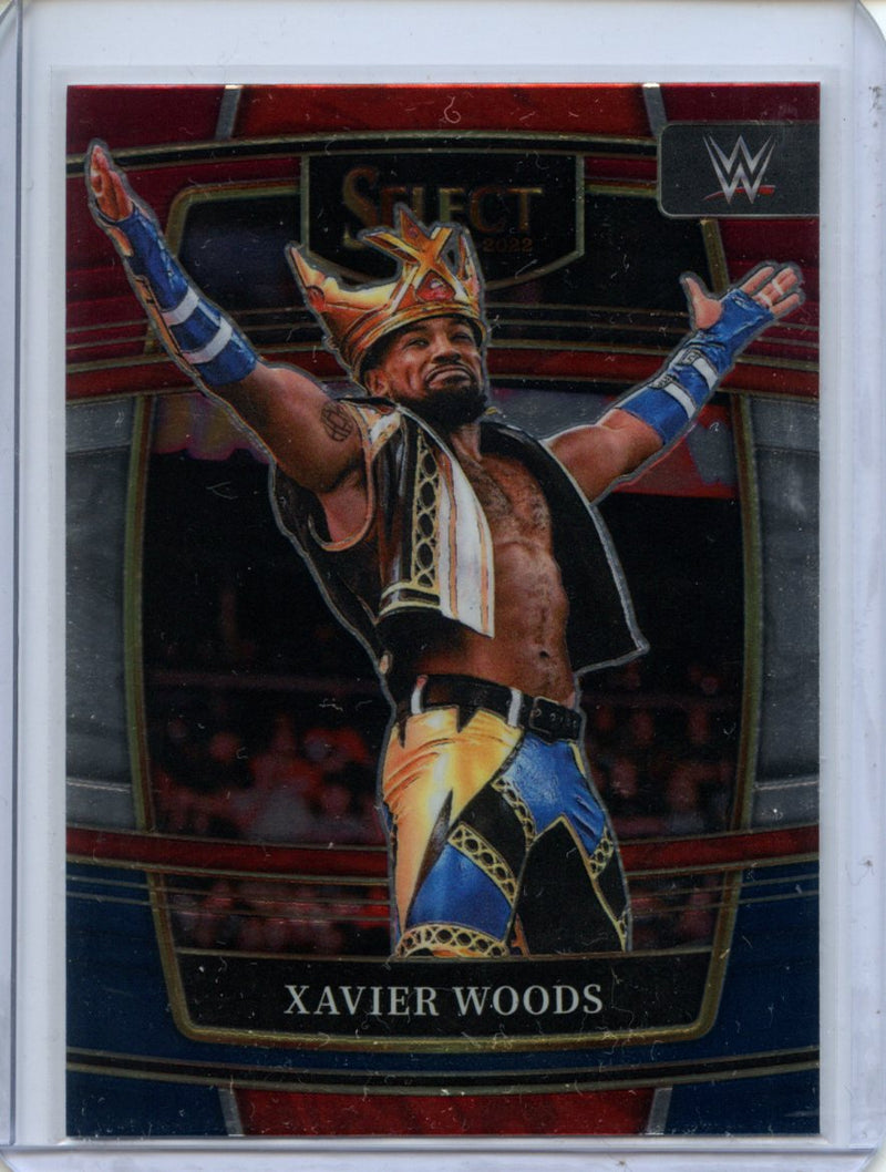 2022 Panini Select WWE Xavier Woods Concourse Red & Blue