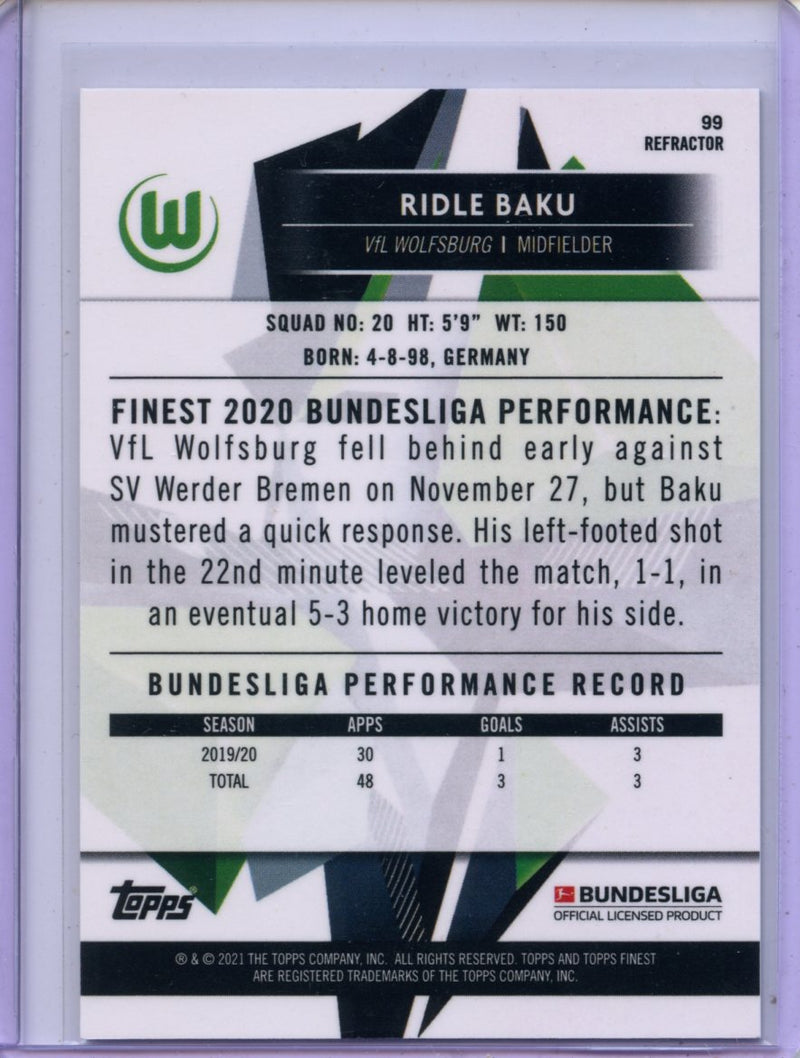 2020-21 Finest Bundesliga Ridle Baku Refractor