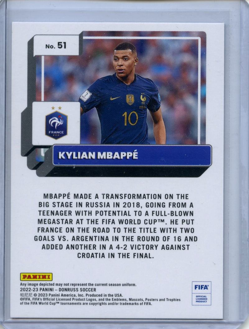 2022-23 Donruss FIFA Kylian Mbappe Blue 48/49