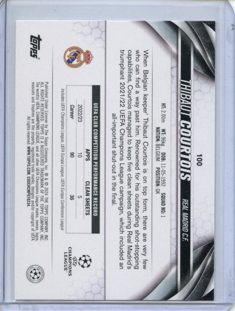 2023-24 Topps UEFA CC Thibaut Courtois Inferno Foil