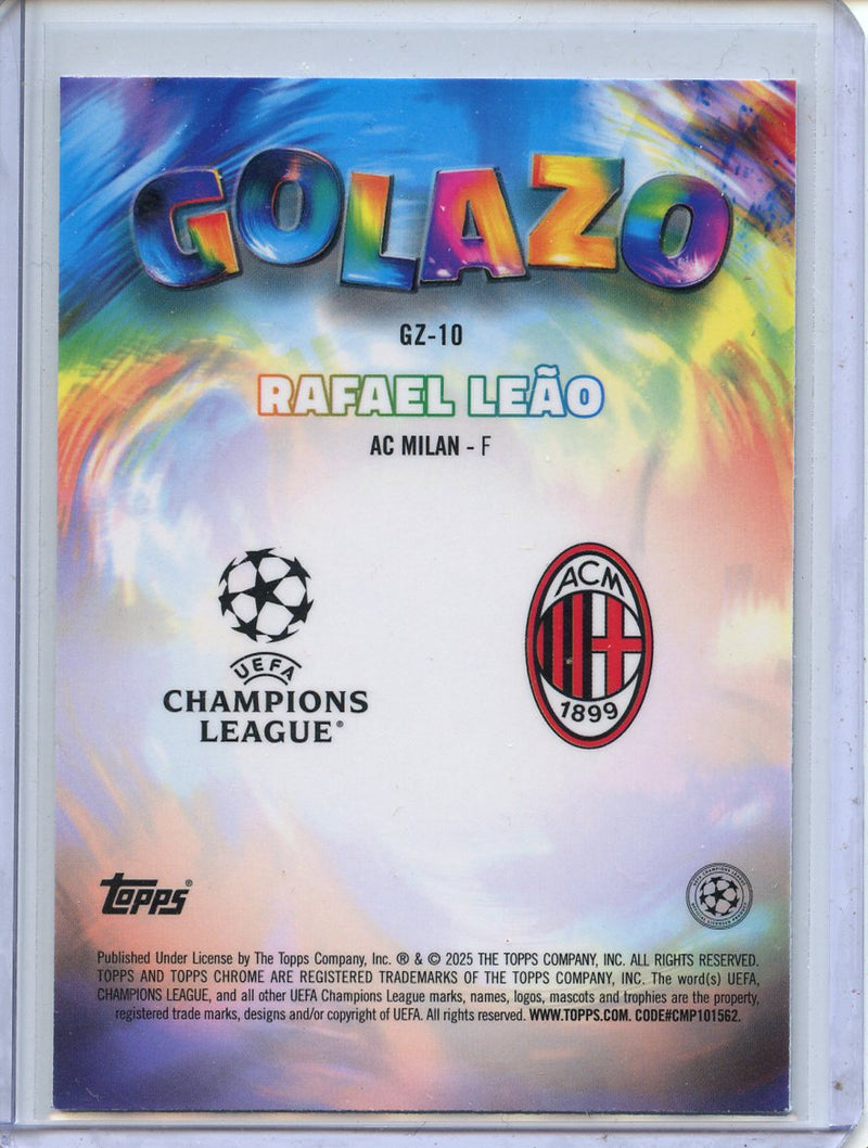 2024-25 Topps Chrome UEFA Club Comps Rafael Leao Golazo GZ-10