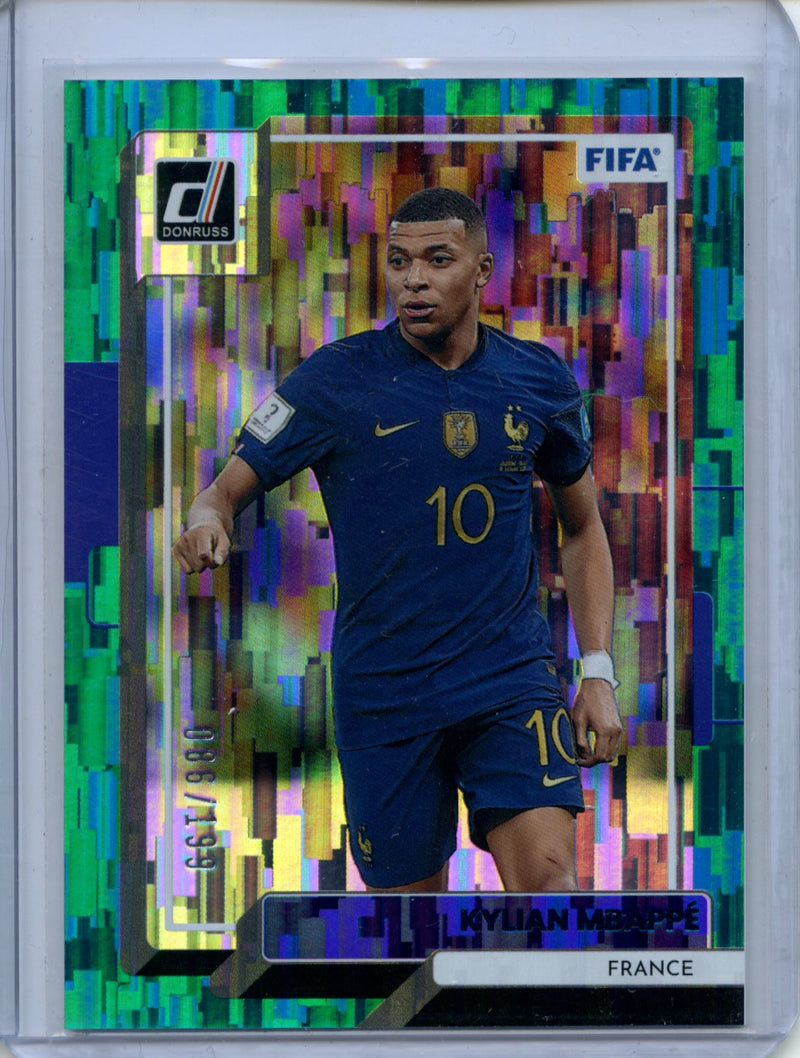 2022-23 Donruss FIFA Kylian Mbappe Teal 86/199