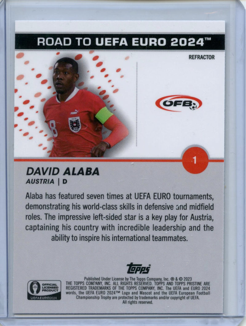 2023-24 Topps Pristine Road To Euro David Alaba Refractor