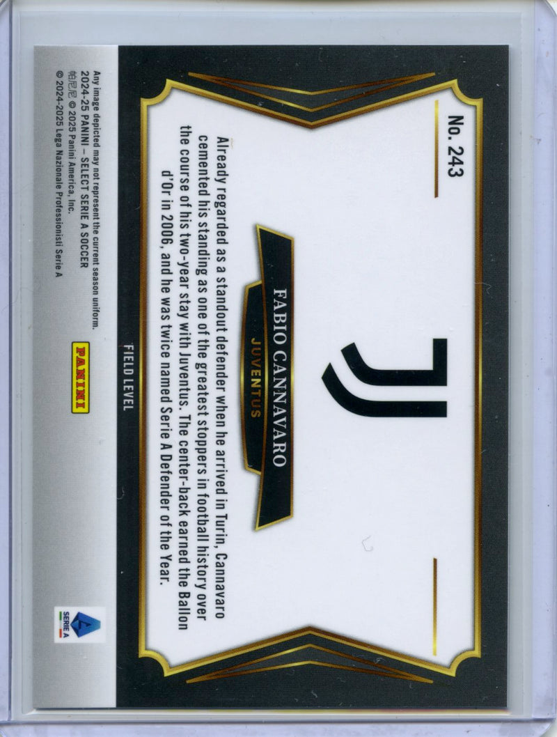 2024-25 Panini Select Serie A Fabio Cannvaro Field Level