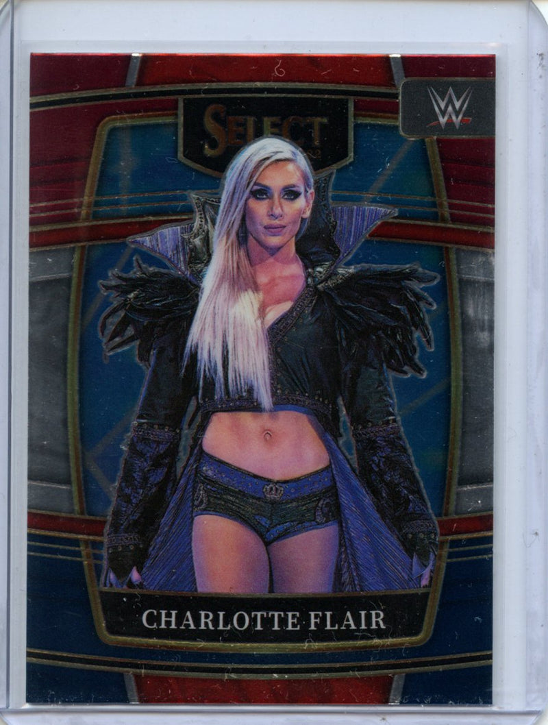 2022 Panini Select WWE Charlotte Flair Concourse Red & Blue