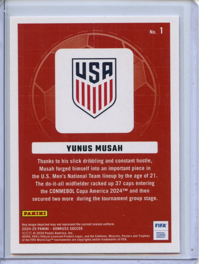 2024-25 Donruss Yunus Musah Craftsmen Silver