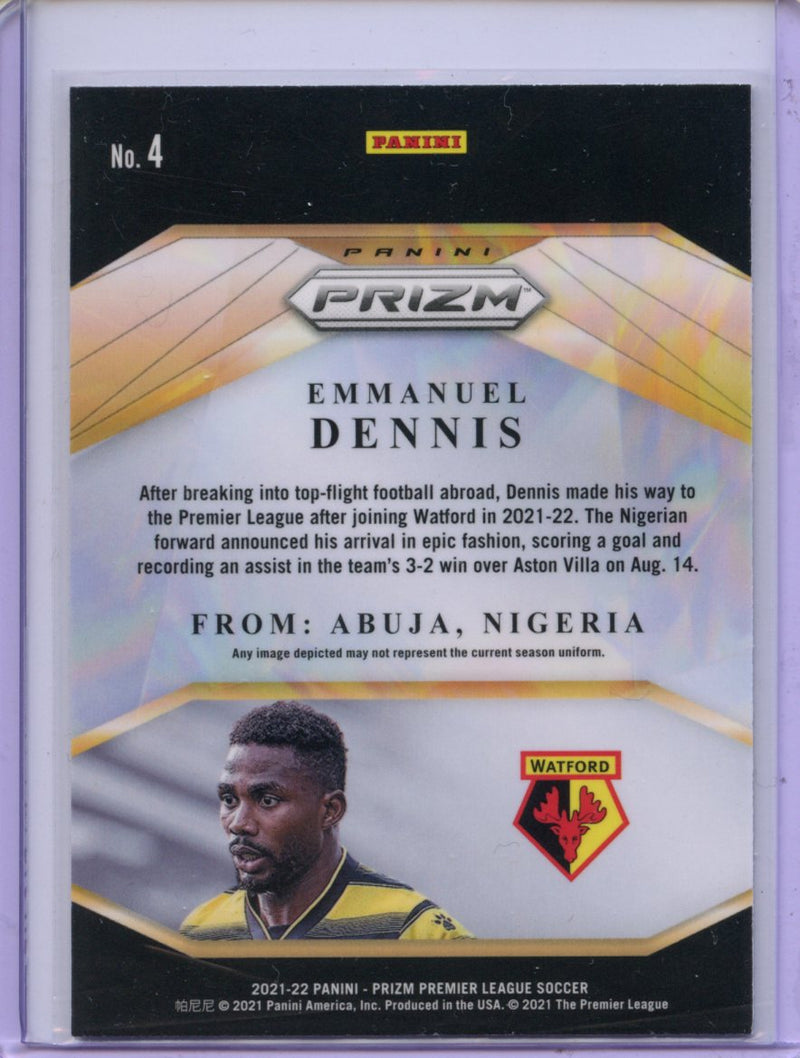 2021-22 Panini Prizm Premier League Emmanuel Dennis Brilliance